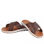 Sandales 100% cuir extra-confortable pour homme tabac - Photo 3