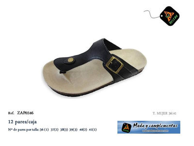 Sandales confort noir pour femme