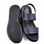 Sandales confortables 100% cuir bleu - Photo 3
