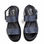 Sandales confortables 100% cuir bleu - Photo 4