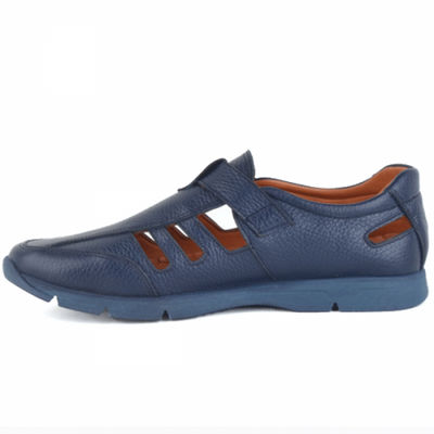 Sandales confortables 100% cuir bleu lo - Photo 5