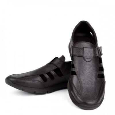 Sandales confortables 100% cuir marron lo - Photo 3