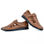 Sandales confortables 100% cuir tabac - Photo 2