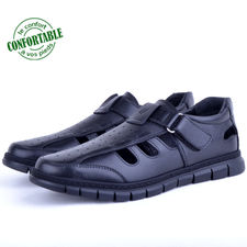 Sandales médicales très confortable noir pour homme