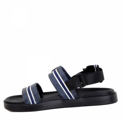 Sandales pour homme confortable 100% cuir bleu kw - Photo 3