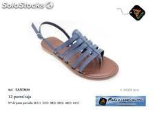 Sandales romaines bleues pour femme