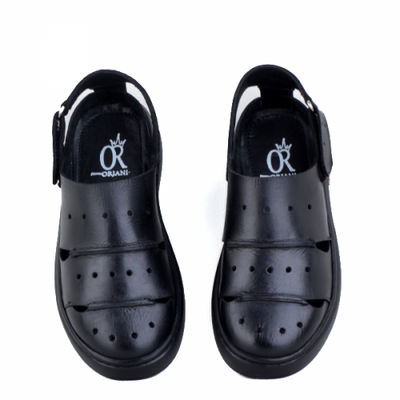 Sandales très chic pour enfants extra confortable en cuir noir - Photo 3