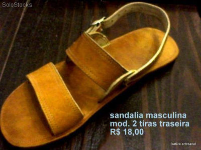 sandália artesanal de couro - Foto 2
