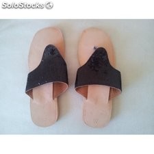 Sandalias de piel en color negro ref. 1088