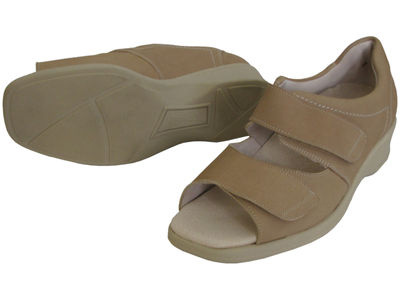 Sandały sandałki buty damskie skórzane beżowe - Zdjęcie 2