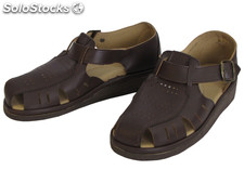 Sandały sandałki buty męskie skórzane brązowe