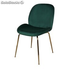 SANDO VERDE Cadeira em veludo com estrutura dourada de estilo contemporâneo