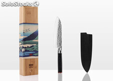 Santoku KOTAI avec saya et boîte en bambou - lame 18 cm