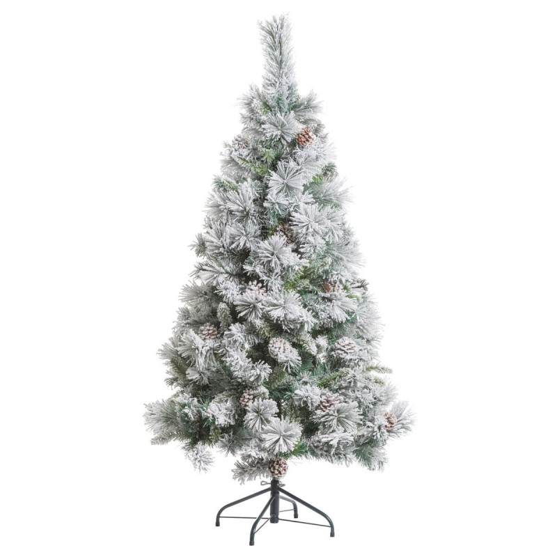 Sapin artificiel floqué blanc - 180 cm - minnesota