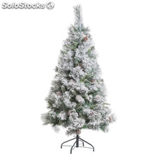 Sapin artificiel floqué blanc - 180 cm - minnesota