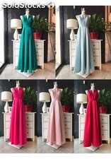 satin long dress C