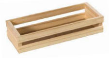 Scatola in legno rigato dritto 27,5 x 11,5 x 6 cm