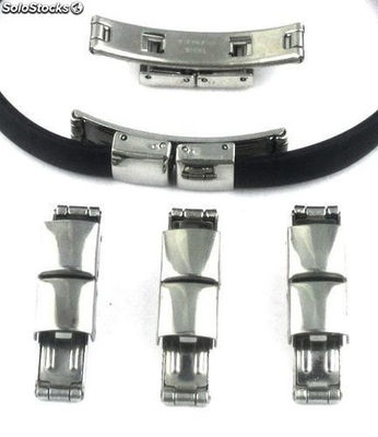 Schließung von Stahl Bracelets. 8 x 3 mm. Helligkeit