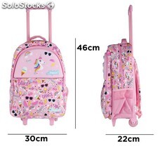 Schulrucksack mit Wagen und Rädern. Unicornio-Modell (46x30x22) - Sistemas David