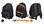 Schwarzer Rucksack mit orange Reißverschluss. SD-Modell - Sistemas David - Foto 2