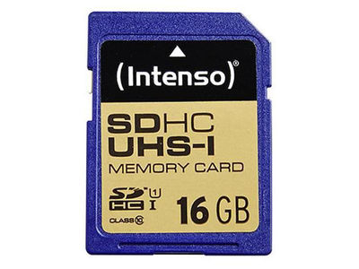 Sdhc 16GB Intenso Premium CL10 uhs-i Blister