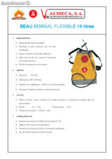 Seau dorsal flexible 18 litres