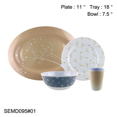 SEBEST Factory New style dandelion decal design Chinese melamine dinnerware set - Foto 2