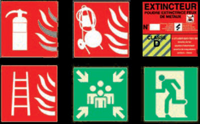 Panneau de sécurité vertical détection incendie - Virages