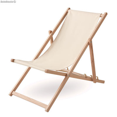Sedia da spiaggia in legno beige MIMO6503-13