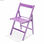Sedia richiudibile salvaspazio in legno di faggio color viola - Foto 4