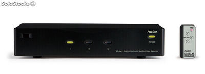 Selector de vídeo y audio analógico y digital óptico toslink. 3 entradas y 1