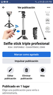 Selfie stick triple profesional