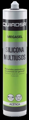 Sellador de silicona acética, multiusos Translúcido MEGASEL QUIADSA 52500108 - Foto 2