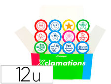 Sello x&#39;stamper emoticono uso escolar expositor de 12 unidades surtidas