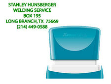Sello x&#39;stamper quix personalizable color verde medidas 24x49 mm q-12