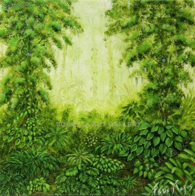 Selva humeda | Pinturas de paisajes en óleo sobre lienzo