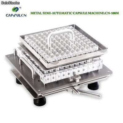 semi aotomática máquina llenadora de cápsulas encapsuladora Metálica cn-100m
