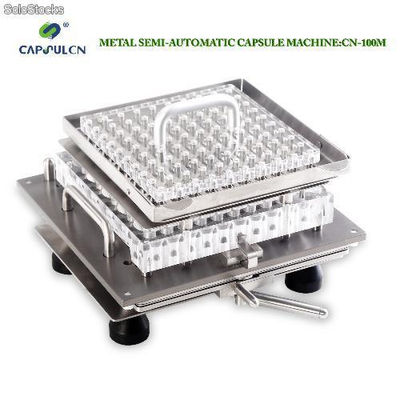 semi aotomática máquina llenadora para cápsulas encapsuladora metálica cn-100m
