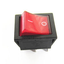 Semiconductor KCD4 hull switch switch power button 2 gear 4 feet red belt lamp