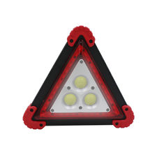 Señal de Emergencia Portátil Triángular con 4 Modos de Iluminación Negro/Rojo