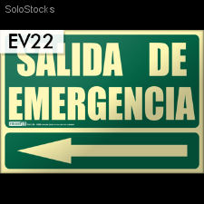 Señal evacuación salida de emergencia ev22