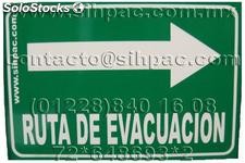 Señalamiento ruta de evacuacion derecha