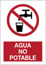 Señales de prohibición - Agua no potable