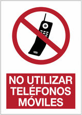 Señales de prohibición - Prohibido utilizar teléfonos móviles