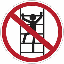 Señales de seguridad &quot;Prohibido subir la escalera&quot;