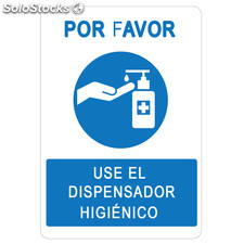 Señalización COVID-19 | Cartel Dosificador Higiénico para empresas y comercios
