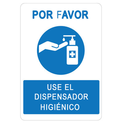 Señalización COVID-19 | Cartel Dosificador Higiénico para empresas y comercios