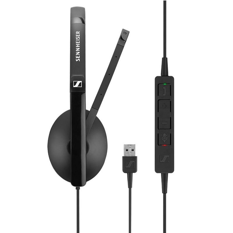 Auriculares con Diadema con Cable de SENNHEISER SC60 - USB · Cable 2 m ·  Micrófono · Negro