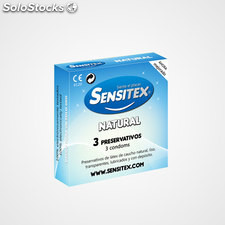 Sensitex Natural, preservativos en cajita de 3 unidades