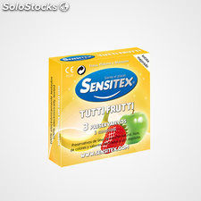 Sensitex Tutti Frutti, preservativos de sabores en estuche de 3